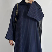 Abaya rayée arabe du Moyen-Orient, robe islamique modeste, modèle LR1166, fournie par l'usine Yibaoli