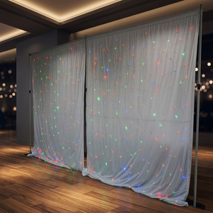 Velvet <b>LED</b> <b>Star</b> Curtain Black White for Wedding TV Show Party Concert Backdrop - Product Image 1