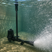 Aérateur à jet submersible industriel en acier inoxydable 304, moteur haute oxygénation, garantie 1 an pour le traitement des eaux usées, des fosses, des étangs et des rivières