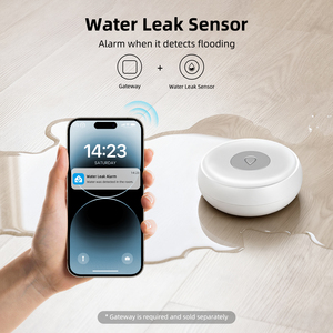 Détecteur de fuite d'eau Zigbee en gros, alarme de débordement intelligente Tuya pour l'automatisation domestique, détecteur de fuite d'eau à distance et prise en charge OEM - Product Image 1