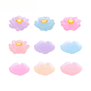 Vase écologique Weij Micro-paysage, lotus et feuilles lumineux la nuit, décoration DIY pour aquarium et bassin à poissons - Product Image 5