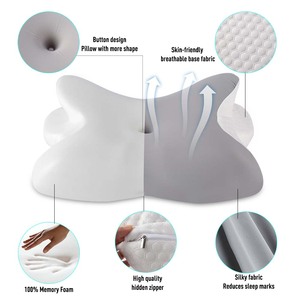 Oreiller de lit en mousse à mémoire de forme <span class=keywords><strong>SAIEN</strong></span>, nouveau design breveté, <span class=keywords><strong>super</strong></span> confortable, soutien complet du cou et des épaules, bon oreiller pour dormir - Product Image 3