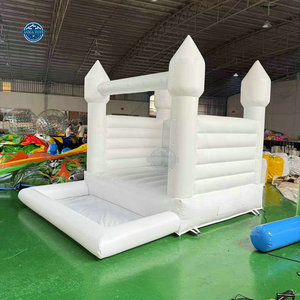 Mini château <span class=keywords><strong>gonflable</strong></span> commercial, maison <span class=keywords><strong>de</strong></span> rebond, bébé, PVC blanc, bâche, fosse à balles, comprend un souffleur d'<span class=keywords><strong>air</strong></span>, accessoires <span class=keywords><strong>de</strong></span> réparation - Product Image 4