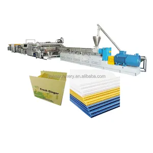 PE/PP/PC Hollow corrugated sheet extrusion machine PE PP hollow grid sheet box making machine