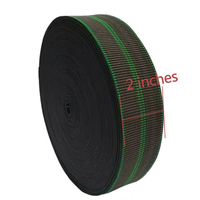 Sangles tissées pour meubles de couleur personnalisée, sangle élastique haute élasticité de 2 pouces, élastique noir pour canapé