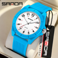 Montre pour enfants SANDA 6232, sport, mode, simple, quartz, lumière nocturne, résistante à l'eau, bracelet en silicone, GPS, montre pour étudiants