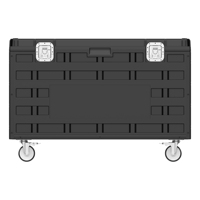 Valise de transport robuste en plastique PP avec indice d'étanchéité IP65, conception à 4 roues, logo personnalisé pour l'équipement d'éclairage et d'audio de scène