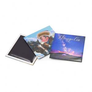 Imán de nevera personalizado cuadrado/redondo barato de proveedor, tamaño 50*50, imán de nevera plano de Mongolia, recuerdo - Product Image 4