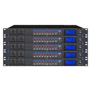 Alto-falante inteligente 10ch 30a, controlador de seqüência de energia com exibição de voltagem para sistemas de som dj