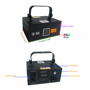 Boda 5W a todo color animado láser Aplicación de teléfono Control inalámbrico boda fiesta DJ club nocturno Luz de escenario - Product Image 3