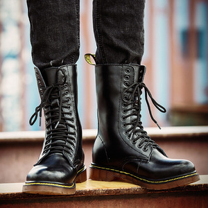 Botas de Cuero Casuales a la Moda para Hombre, Parte Superior de PU, Suela de Goma, Cordones, Estilo de Pareja para Verano - Product Image 2