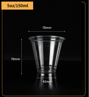 Gobelet jetable en plastique populaire de 150 ml (5 oz) avec couvercle, idéal pour les fêtes, mariages, boissons et desserts – Vente directe usine