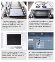 Machine de soudage à refusion automatique de circuits imprimés sans plomb Eco-friendly NeoDen IN12C à contrôle de température de précision et à convection d'air chaud