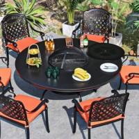 Juego de Muebles de Exterior Multifuncionales para Patio, Jardín o Terraza, con Parrilla para Barbacoa y Mesa de Comedor, Venta al Por Mayor
