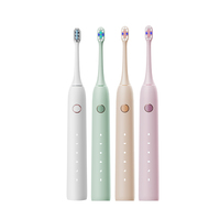 Brosse à dents sonique électrique rechargeable portable pour soins bucco-dentaires à domicile et en voyage, poils moyens, blanchiment des dents, nettoyage en profondeur