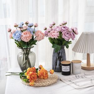 ดอกไม้ประดิษฐ์ CallaFloral ก้านเดี่ยว สีส้ม ของตกแต่งงานแต่งงาน งานฝีมือตกแต่งบ้าน - Product Image 1