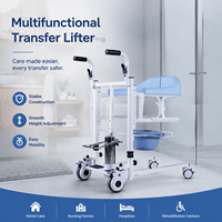 Silla Elevadora Hidráulica Doméstica para Transferencia de Pacientes con Inodoro y Silla de Ruedas para Cuidado Médico y de Enfermería de Ancianos Paralizados
