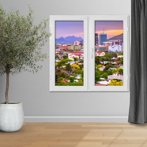 Fenêtre <span class=keywords><strong>LED</strong></span> personnalisable avec impressions scéniques interchangeables, cadre en bois pour la décoration du salon et de la chambre - Product Image 4