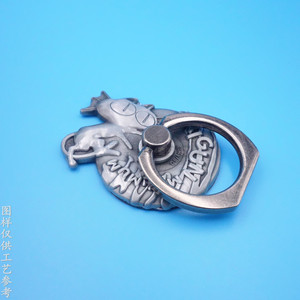 Zinc Alloy Phone <b>Ring</b> Holder Antique Silver 3D <b>Cartoon</b> Design Desktop Stand Back Adhesive Mount - Product Image 2