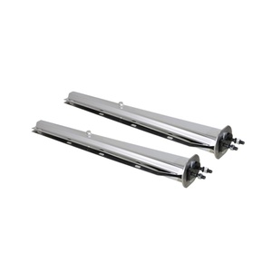 Porte-vêtements à ressort droit chromé VOKA, espacement des boulons de 2,5 pouces, longueur de 30 pouces - Product Image 1