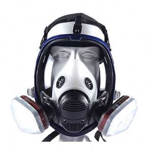 Spray de pintura Seguridad industrial Trabajo Protector Anti Gas Respirador químico Silicona Media máscara respiratoria con gafas de seguridad - Product Image 1