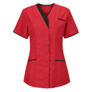 Blouses Médicales Femme à Col en V, Extensibles, Manches Courtes, Uniformes de Soins Infirmiers - Product Image 4
