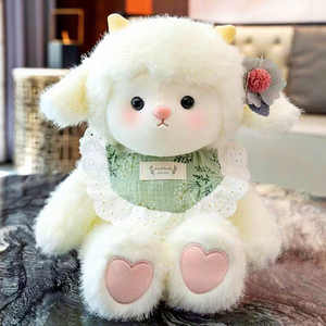 Peluche di Agnello Super Morbido a Forma di Nuvola, Pecora Imbottita, Cuscino Confortevole per Dormire, Decorazione Estetica per la Stanza, Regalo di Natale per Bambini - Product Image 1