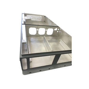 Fabrication de tôle d'acier au carbone personnalisée revêtue de poudre et découpée au laser avec procédé de pliage par estampage par soudage - Product Image 5