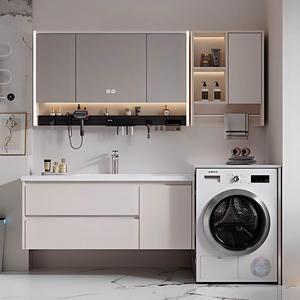 Estación <span class=keywords><strong>de</strong></span> Lavandería <span class=keywords><strong>con</strong></span> Almacenamiento, Mueble <span class=keywords><strong>de</strong></span> Lavandería Independiente para Balcón, Fregadero Integrado y Mesa para Lavar Platos para Uso Doméstico - Product Image 3