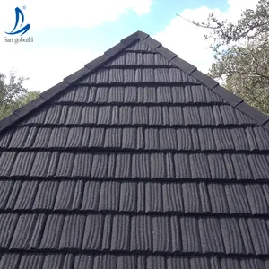 亜鉛メッキタイルストーンコーティングインターロッキング屋根板装飾屋根