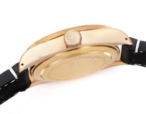 Montre mécanique multifonctionnelle pour homme, mouvement automatique en bronze bleu courbé, diamètre 43 mm, bracelet en cuir de vache italien, robuste - Product Image 5