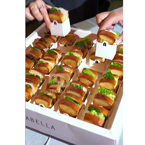 Caja de papel para llevar panadería árabe nueva personalizada pastelería, pan de Pita, hamburguesa, tostadas, empanadas de lentejas, caja de embalaje con mini soporte - Product Image 4