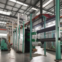 Máquina de granallado de superficie automática eléctrica, nueva condición, pulido de acero usado, desbarbado, núcleo de Motor PLC de tiro de acero