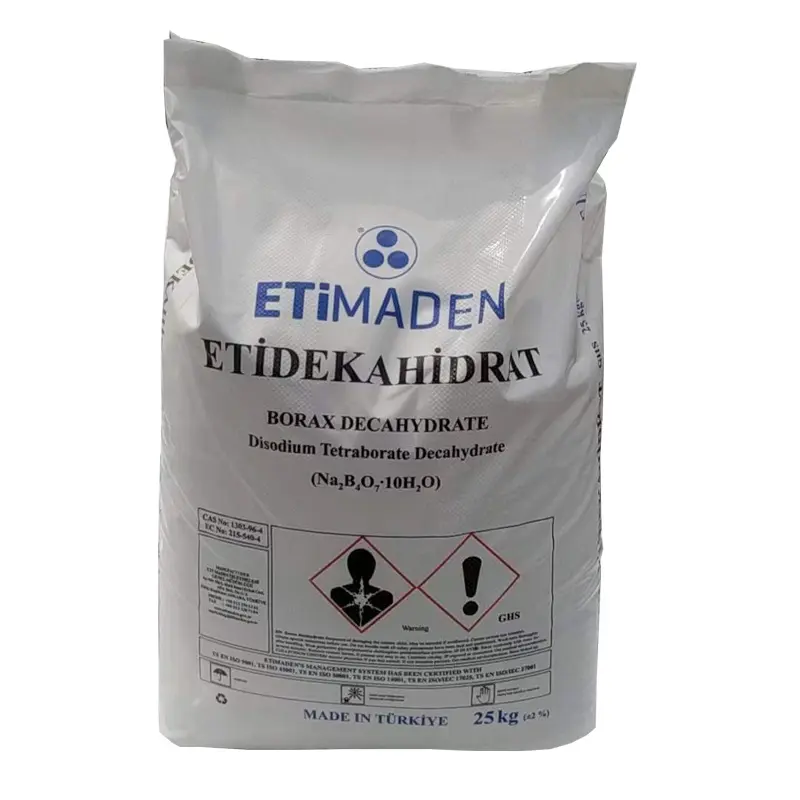 ตุรกี ETiMADEN บอรักซ์ Decahydrate/Pentahydrate/ไม่มีน้ํา, แก้วใช้ CAS 1303-96-4 โซเดียม Tetraborate เม็ด Na2B407.10H2O