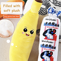 Jouet à mâcher pour chien super grand, en peluche, écologique, couineur, résistant aux morsures, motifs carotte, banane, lapin blanc, bonbon crémeux