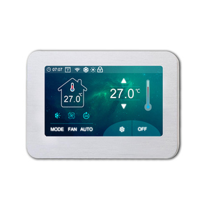 Avec <span class=keywords><strong>Google</strong></span> Home Alexa Tuya Dry Contact Smart Wifi Thermostat Pièces de chauffage par le sol Couleur Touch Voice Speaker Control - Product Image 1