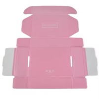 Geringe Mindestbestellmenge Wellpappe Recycelbare Logo-Geschenkverpackung Rosa Schuhkartons Kleidungsboxen Papier-Versandtaschen für Kleinunternehmen