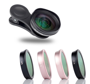 2022 thiết kế mới 4in 1 Macro ống kính với vòng ánh sáng điện thoại tiện ích cho DSLR điện thoại di động máy ảnh phụ kiện - Product Image 1