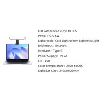Control inalámbrico Computadora Monitor Lámpara Pantalla inteligente Barra de luz Protección ocular Lámpara de tarea LED 3 modos de color Luces de oficina Usb Powered
