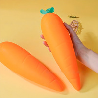 Nouveau jouet sensoriel unisexe en peluche et caoutchouc, imitant une carotte à presser, à remontée lente, balle anti-stress géante pour les 14 ans et plus