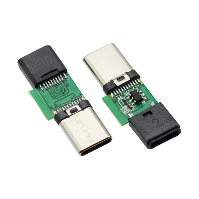 Kandnes Type C to Lightning Adapter USB C Male to Female Connector Through Hole for iPhone