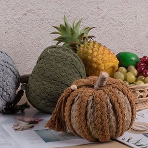 Adorno de Calabaza de Cuerda de Algodón Hecho a Mano, Decoraciones para Interiores, Festival de la Cosecha, Acción de Gracias, Halloween, Navidad, Adornos de Escritorio - Product Image 3