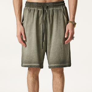 Shorts épais 310GSM pour hommes Batik lavage à l'acide 100% coton Shorts décontractés respirants en détresse pour hommes - Product Image 2