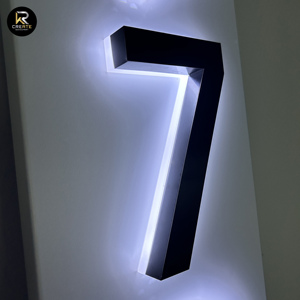 Hot Bán Dài Làm Việc Cao Thời Tiết Độ Sáng Hiện Đại Tích Hợp Trở Lại Chiếu Sáng Thép Không Gỉ Nhà Số Dấu Hiệu - Product Image 3