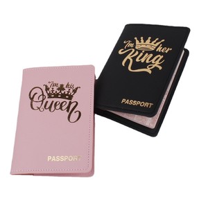 Funda para pasaporte de viaje, modelo de pareja encantadora, para avión - Product Image 1