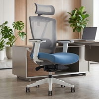 Chaise de bureau exécutive ergonomique moderne en maille, pivotante, réglable en hauteur 4D, pour mobilier commercial OEM