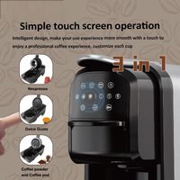 Machine à café expresso à capsules électrique 3-en-1 professionnelle en acier inoxydable, entièrement automatique, compacte et portable pour la maison