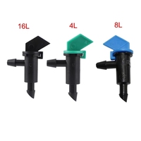 Gotero de Compensación de Presión con Código de Color TJ, Gotero de PE con Códigos de Color y Caudales de 2-4-8-16L/H para Riego de Vegetales y Jardines
