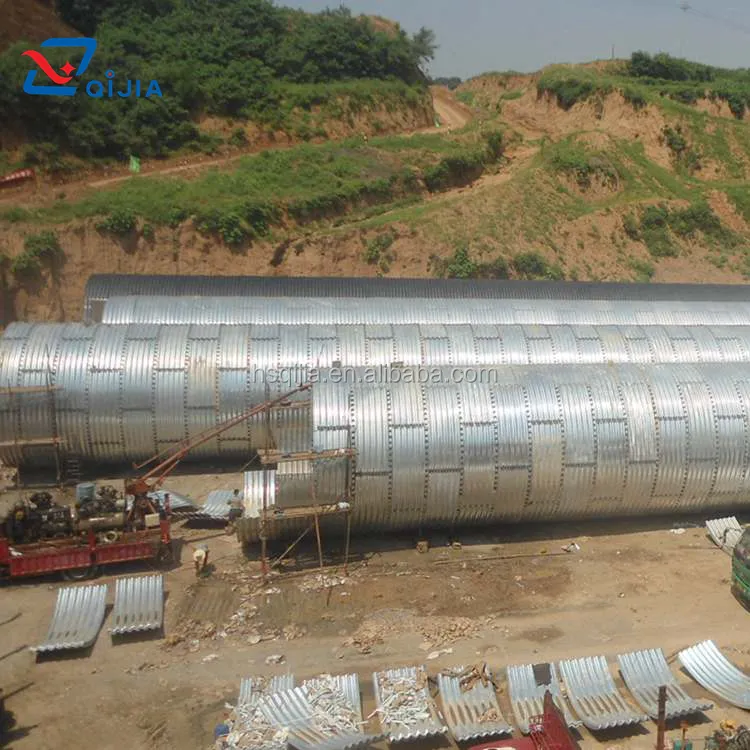 Steel corrugated pipe culvert multi plate structures pipe