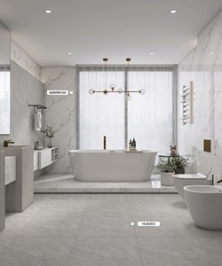 Dalles de sol et de mur en porcelaine blanche brillante <span class=keywords><strong>OUSEN</strong></span>, imitation pierre, texture brique, application villa, design moderne, pour la décoration intérieure. - Product Image 4
